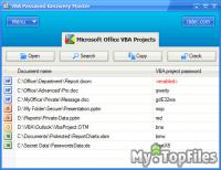 Look at screenshot of VBA Password Recovery Master