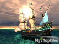 Look at screenshot of Galleon 3D Screensaver